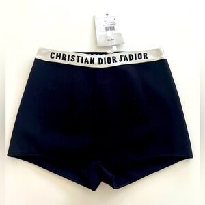Dior Briefs Black Stretch Viscose Black High Waist Shorts Medium M New NWT